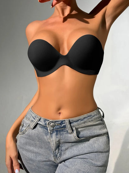 Solid Self Adhesive Strapless Bra