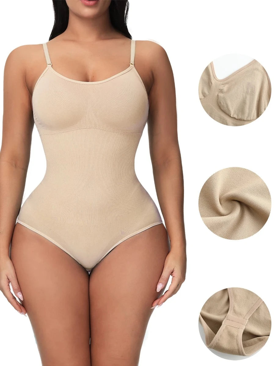 Solid Stretch Shapewear Bodysuit