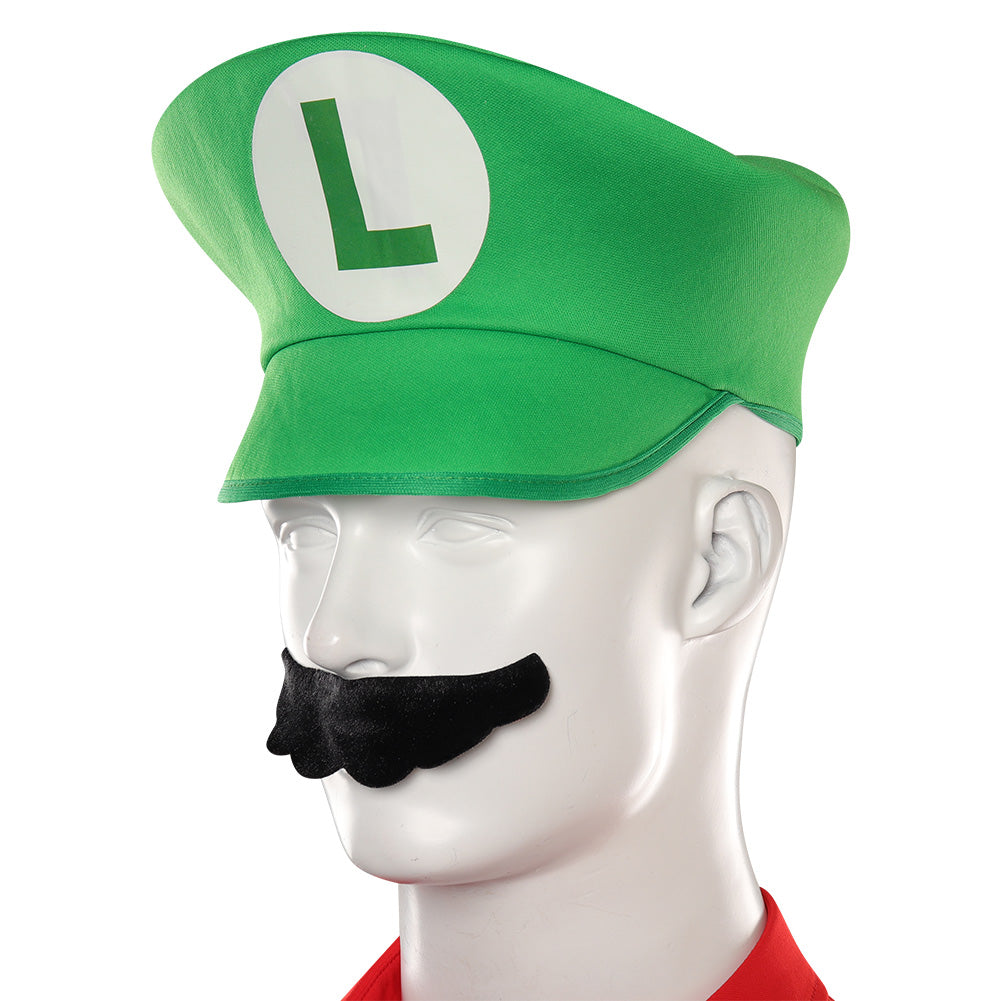 Super Mario Luigi Costume With Hat