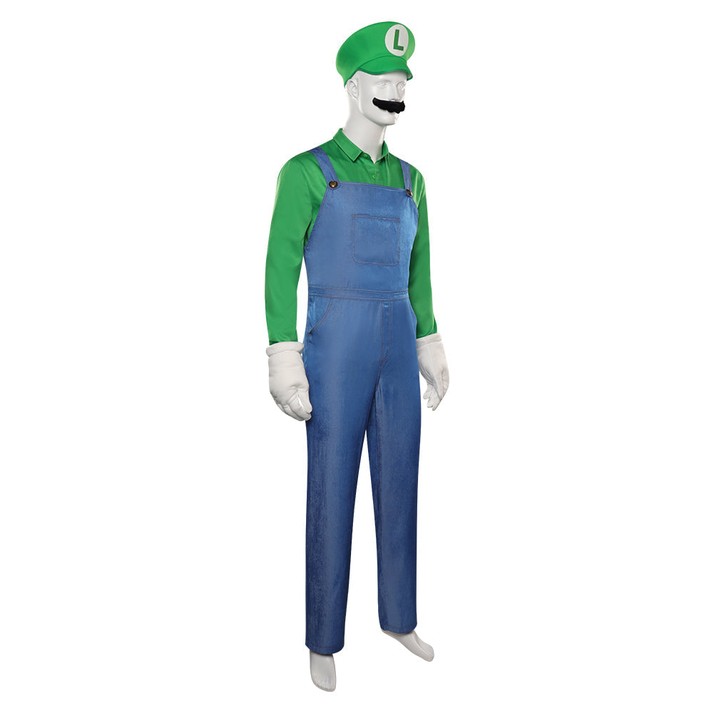 Super Mario Luigi Costume With Hat