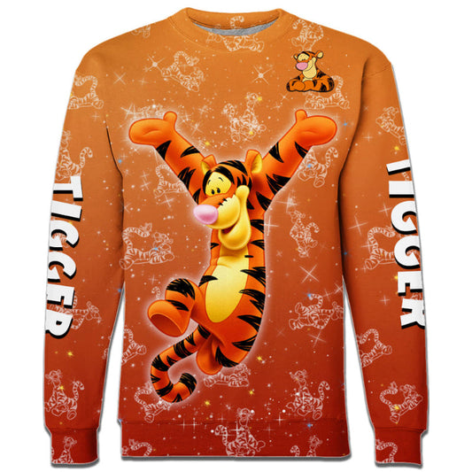 Tigger Cartoon Character Activewear Set Sweatshirt