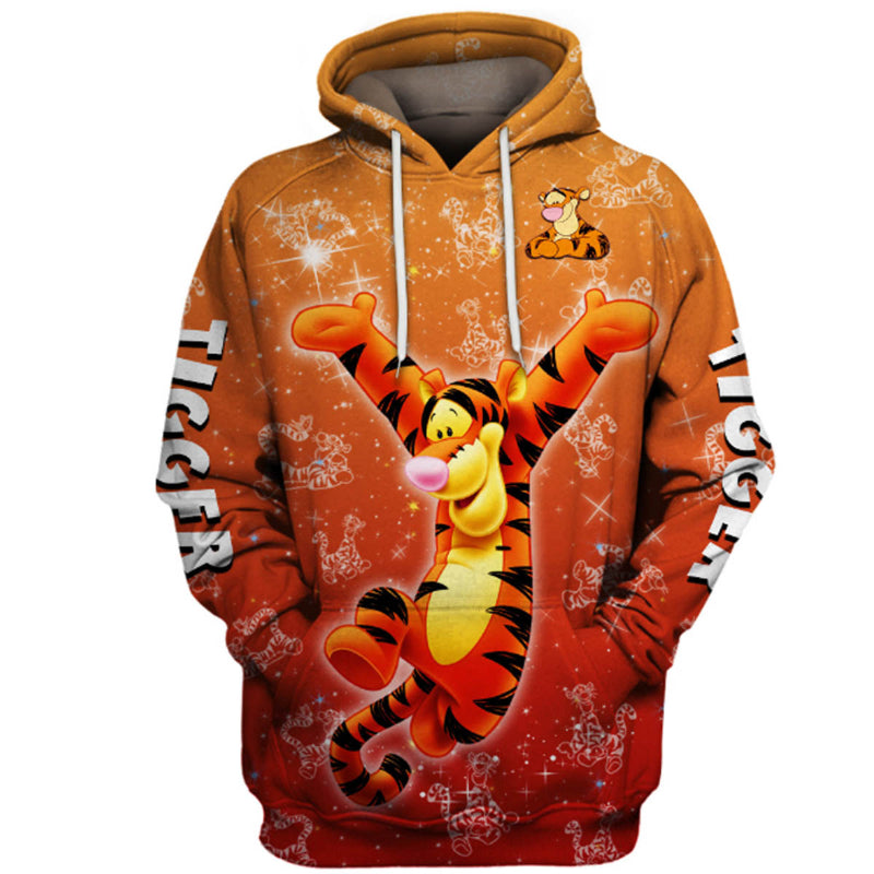 Tigger Cartoon Character Activewear Set Hoodie