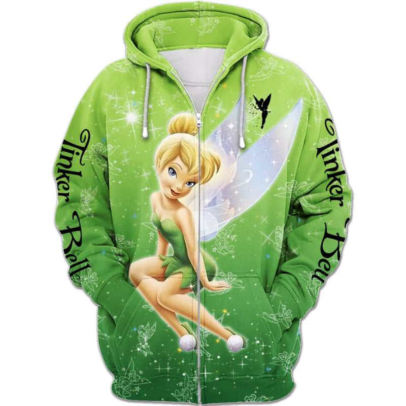 Tinker Bell Glitter Castle Hoodie And Sweatshirt Zipper Hoodie