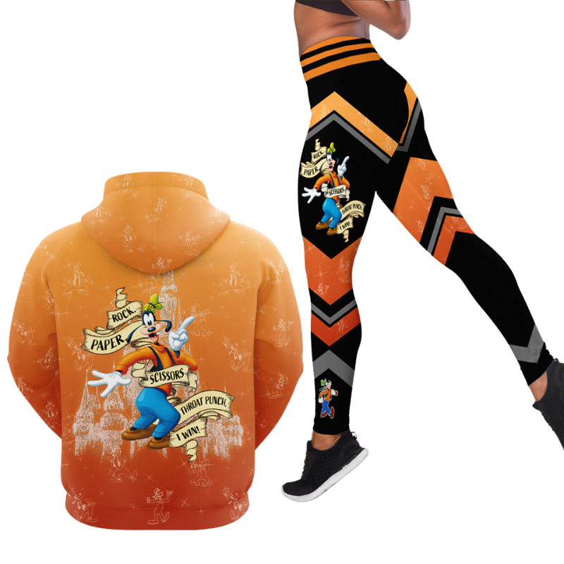 Custom Name Goofy Rock Paper Hoodie And Leggings Set Hoodies And Leggings