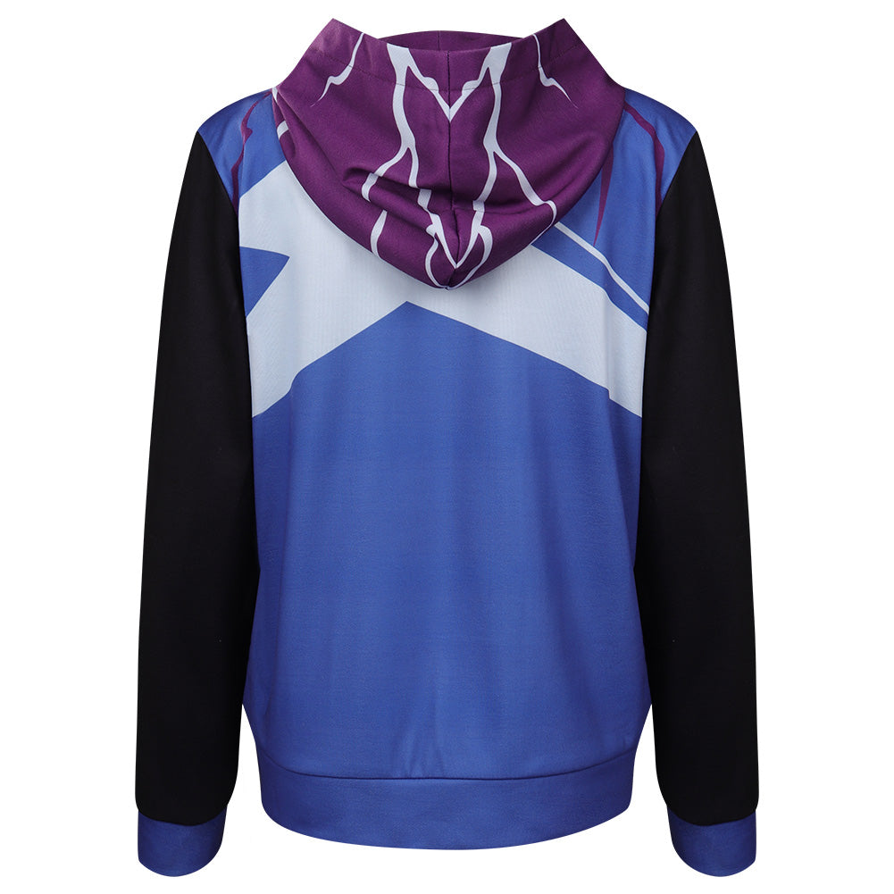 Valorant Fade Cosplay Costume Zip Up Hoodie