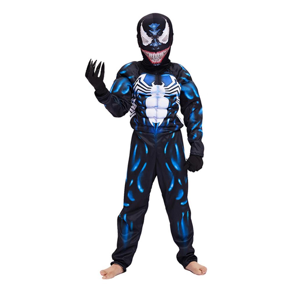 Venom Muscled Jumpsuit With Claws Cosplay Costume