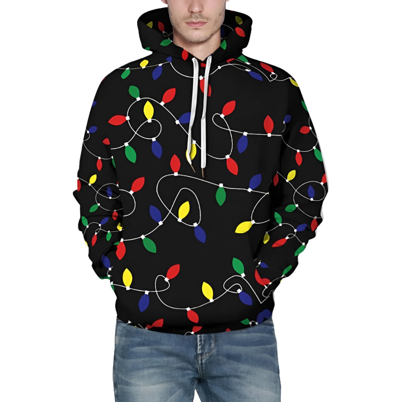 Vibrant Christmas Holiday Hoodie With 3D Print