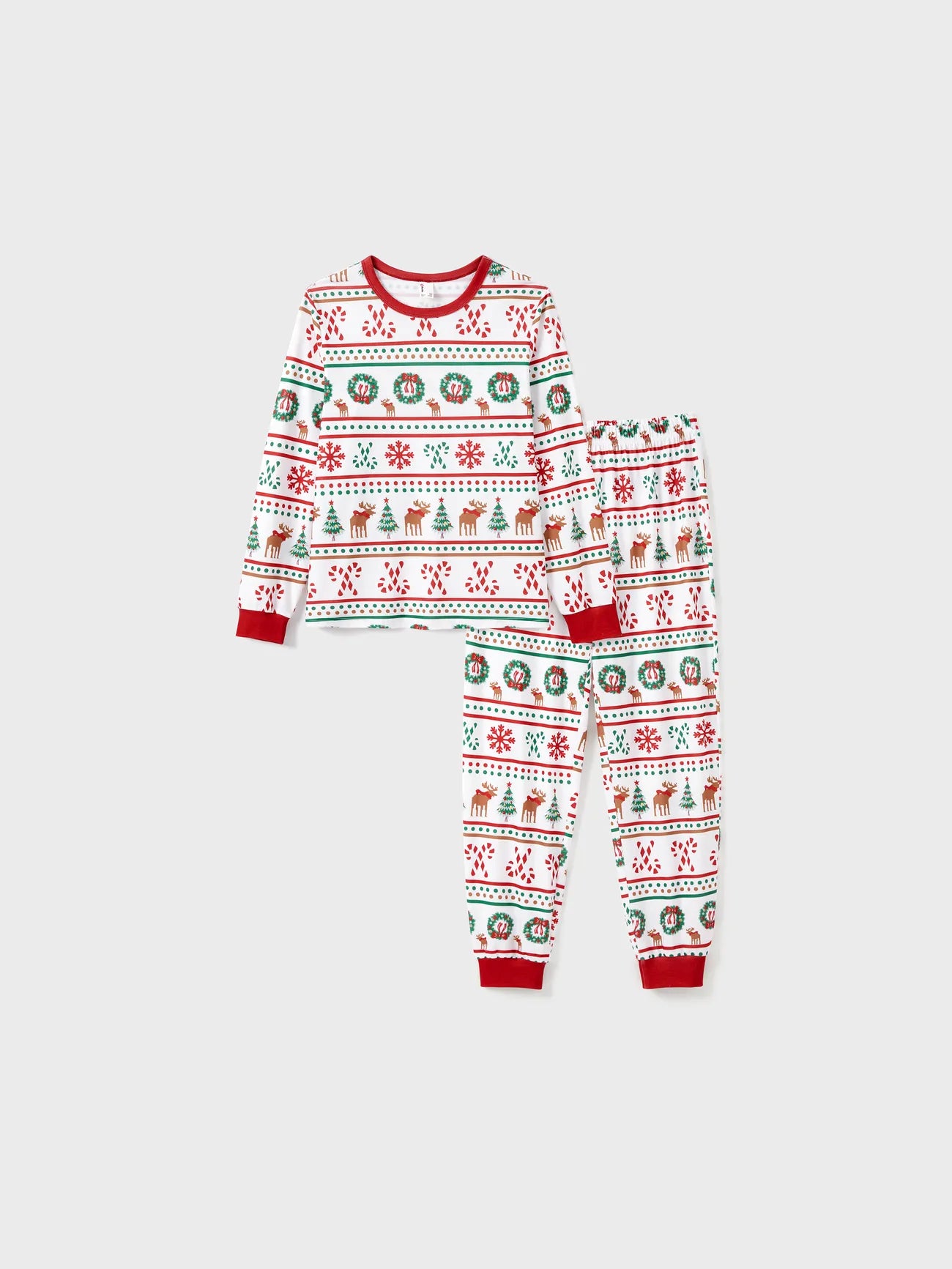 Xmas Tree Pattern Family Matching Pajama Set Women