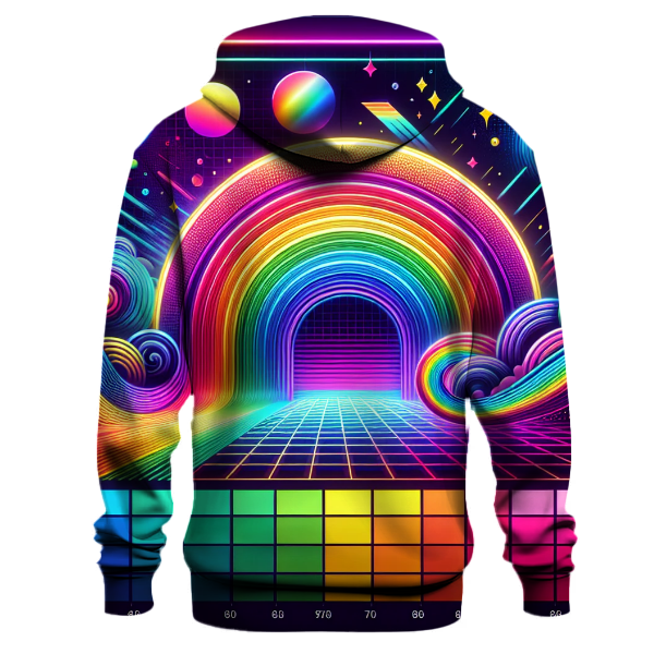 80s Neon Rainbow Hoodie