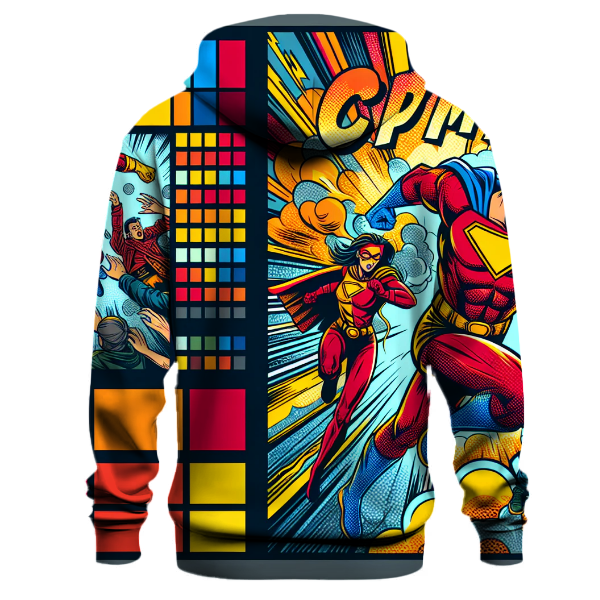 Vibrant 80s Comic Style Hoodie