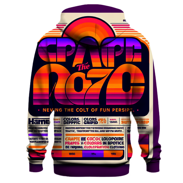 Vibrant Retro Typography Design Hoodie