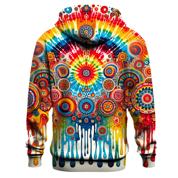 Vibrant Rainbow Drip Hoodie