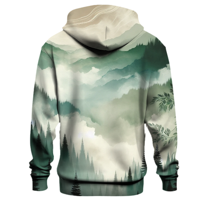 Misty Pine Forest Hoodie