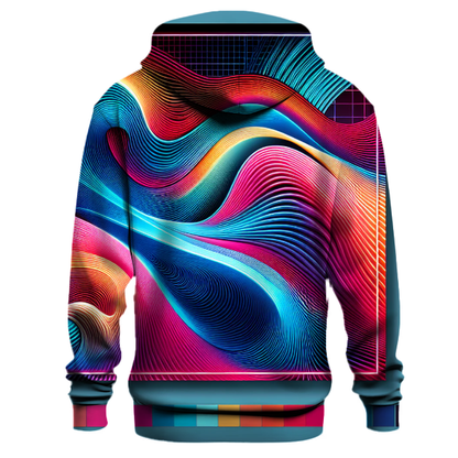 Abstract Neon Waves Hoodie