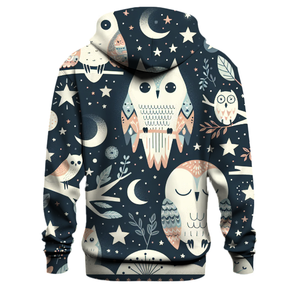 Whimsical Moonlit Owls Hoodie