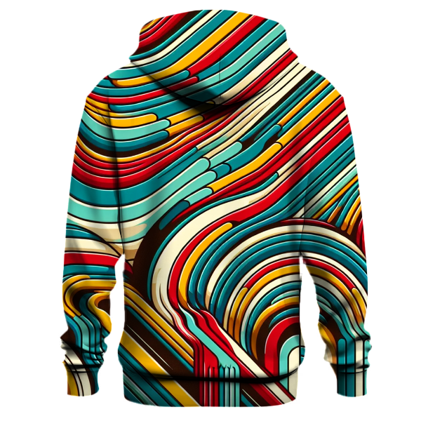 Vibrant 70s Stripes Hoodie