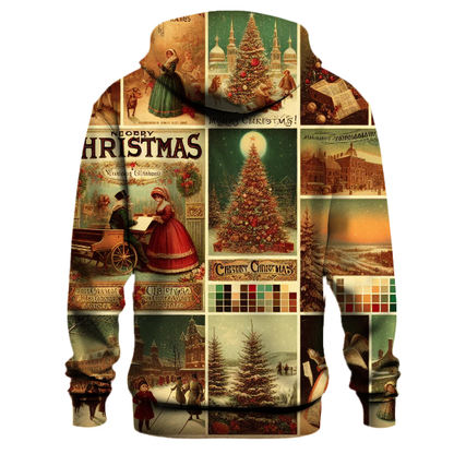 Vintage Christmas Postcards Hoodie