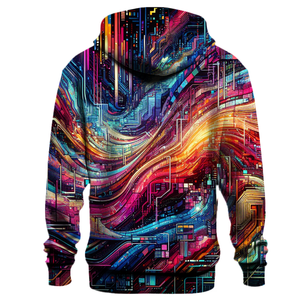 Techno Glitch Storm Hoodie