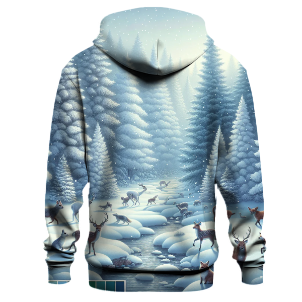 Winter Wonderland Forest Animals Hoodie