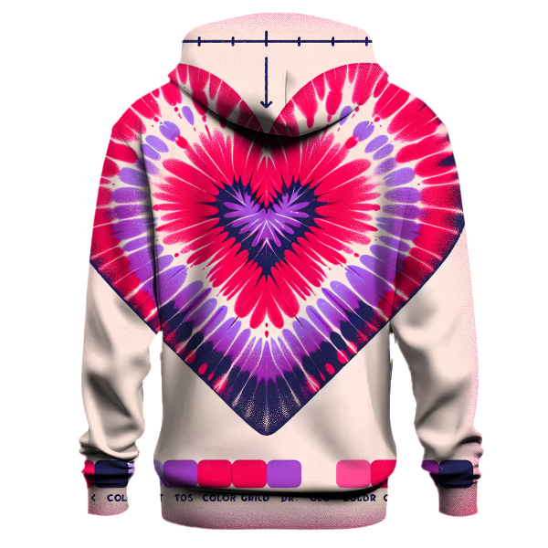 Vibrant Tie-Dye Heart Hoodie