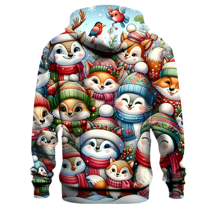 Whimsical Winter Critters Hoodie