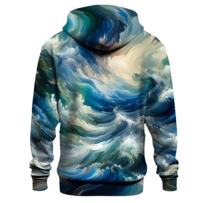 Abstract Ocean Splash Hoodie