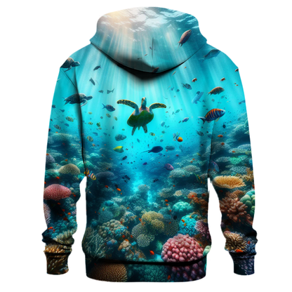 Vibrant Underwater Coral Reef Hoodie