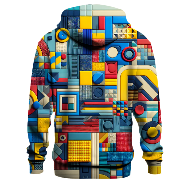 Vivid Geometric Splash Hoodie