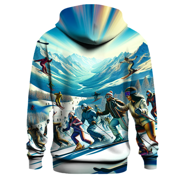 Skiing Snow Adventure Hoodie