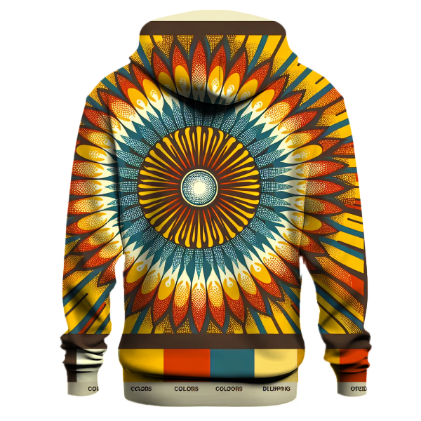 Vivid Sunburst Pattern Hoodie