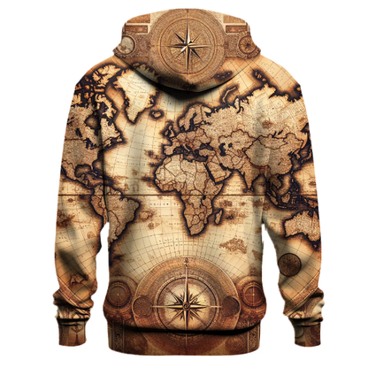 Vintage Traveler Map Hoodie