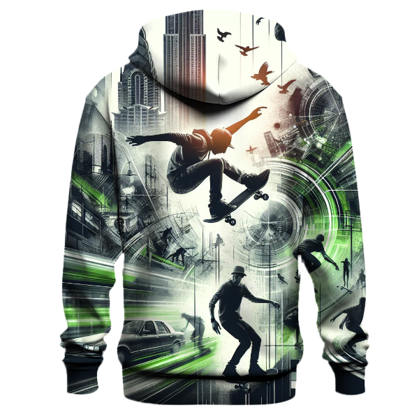 Skateboarding City Streets Hoodie