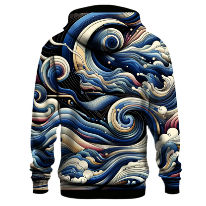 Abstract Ocean Symphony Hoodie