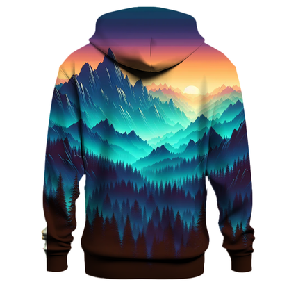 Retro Sunset Mountains Hoodie