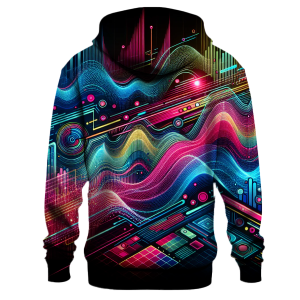 Techno Beat Waves Hoodie