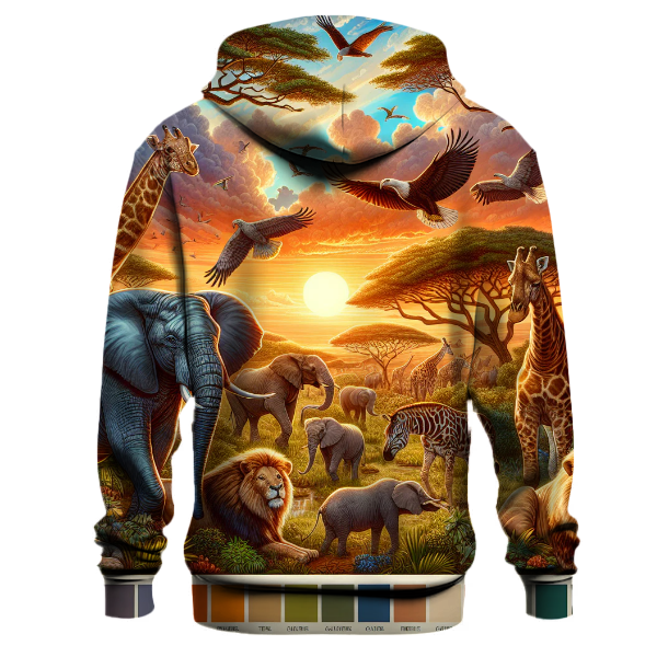 Vibrant Wildlife Safari Hoodie