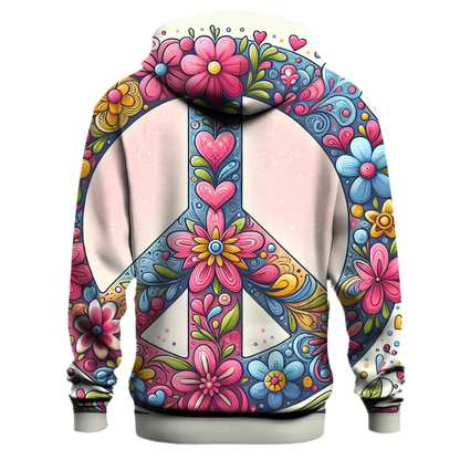 Whimsical Peace Sign Hoodie