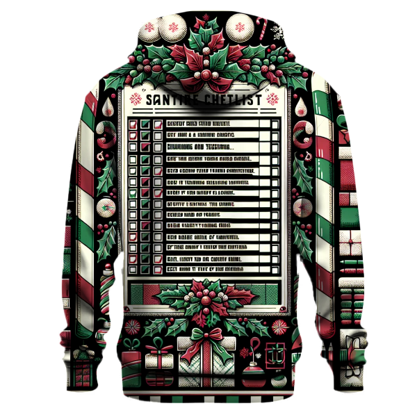 Santa's List Checkered Hoodie