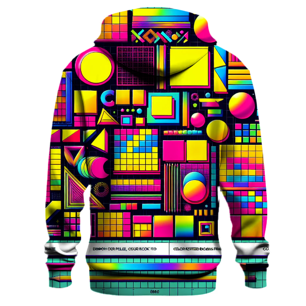 Vibrant 80s Geometric Patterns Hoodie