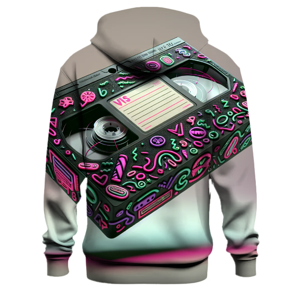 Vibrant VHS Revival Hoodie