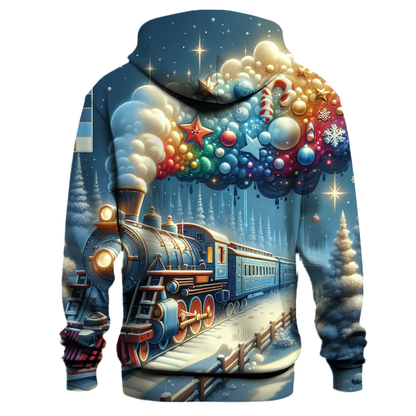 Whimsical Christmas Express Train Hoodie