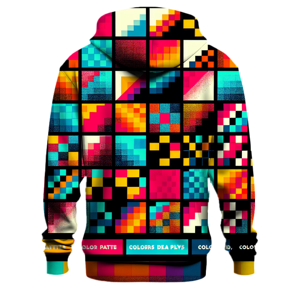 Vibrant Colorful Checkers Hoodie