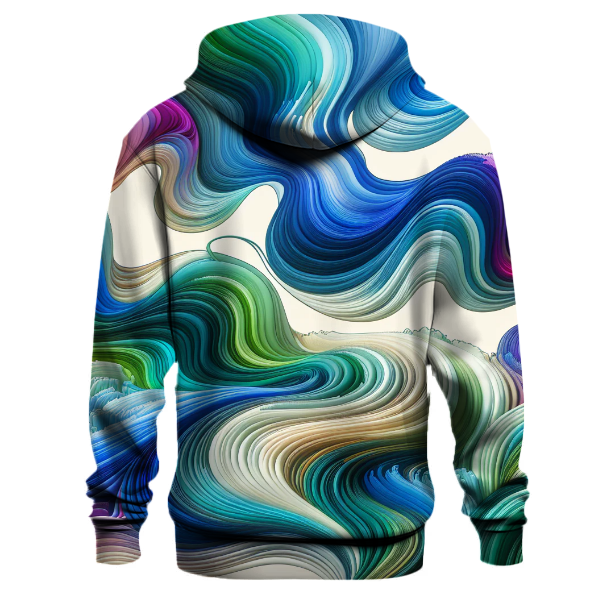 Vivid Color Wave Hoodie