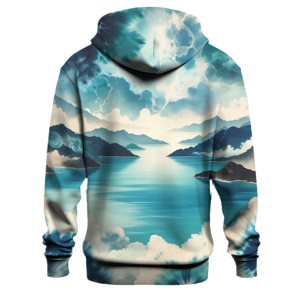 Sapphire Lagoon Tie-dye Design Hoodie