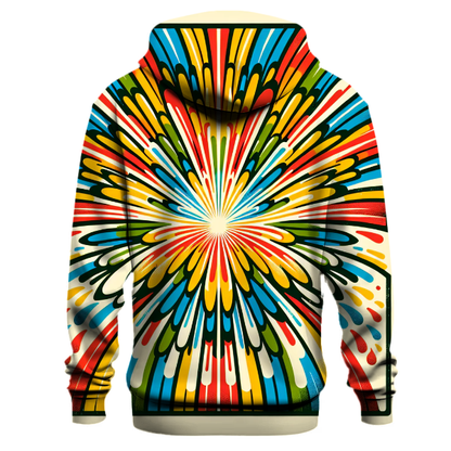 Vintage Rainbow Burst Hoodie