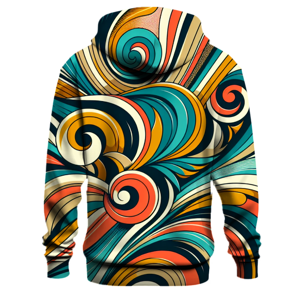 Retro Swirl Symphony Hoodie