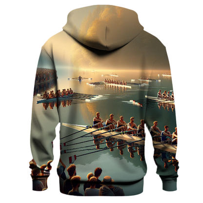 Rowing Regatta Scene Hoodie