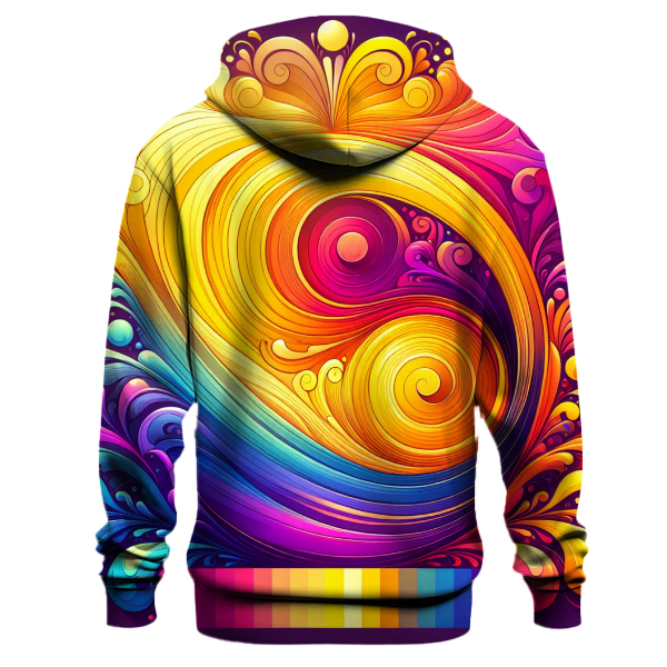 Whimsical Rainbow Drift Hoodie