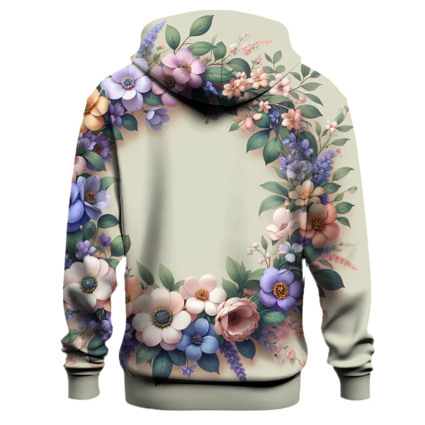 70s Inspired Floral Wreath Hoodie