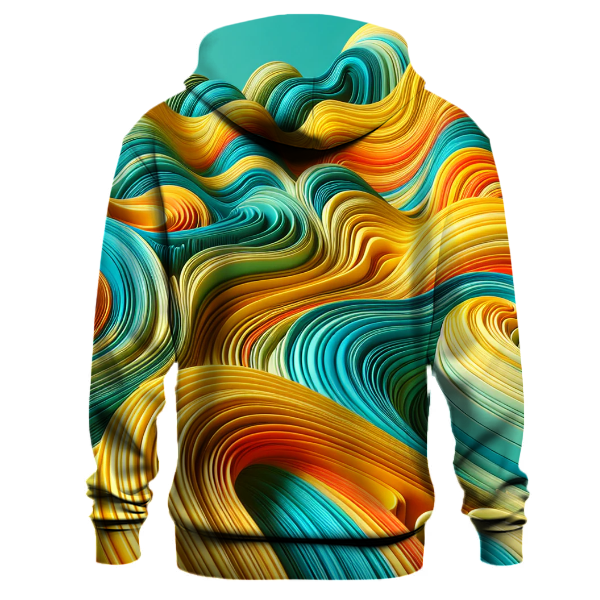 Retro Sunshine Waves Hoodie